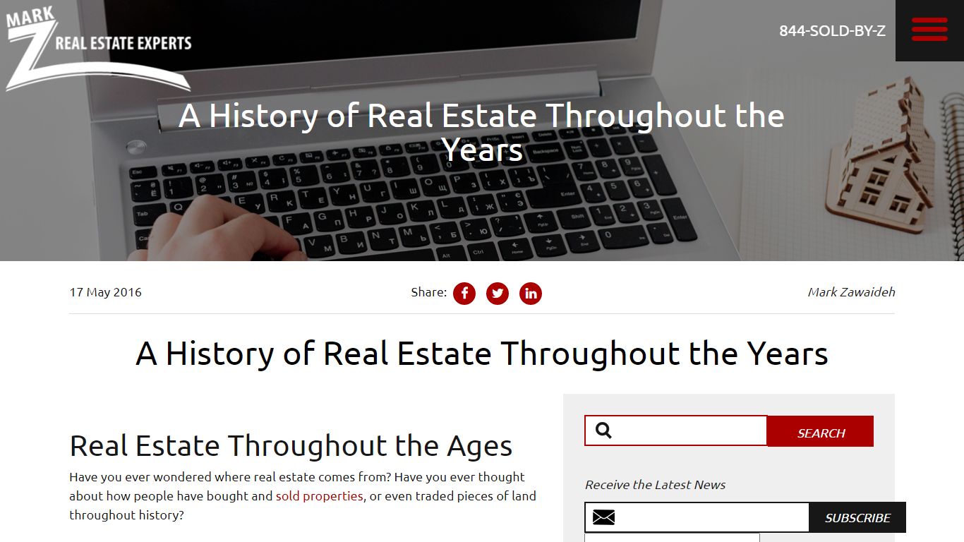 A History of Real Estate Throughout the Years